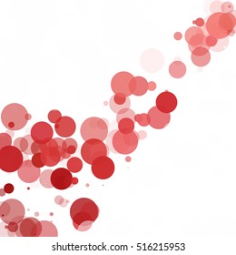 Bubbles Unique Red Bright Vector Background