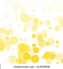 Bubbles Unique Yellow Bright Vector Background