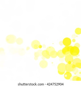 Bubbles Unique Yellow Bright Vector Background