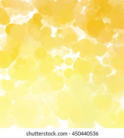 Bubbles Unique Yellow Bright Vector Background