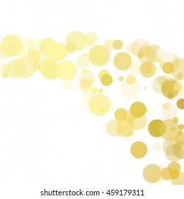 Bubbles Unique Yellow Bright Vector Background