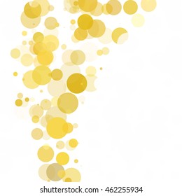 Bubbles Unique Yellow Bright Vector Background