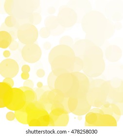 Bubbles Unique Yellow Bright Vector Background