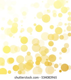 Bubbles Unique Yellow Bright Vector Background