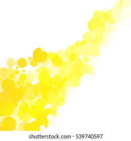 Bubbles Unique Yellow Bright Vector Background