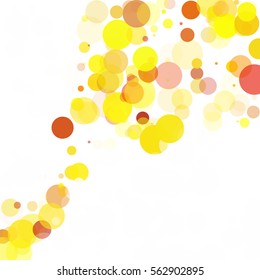 Bubbles Unique Yellow Bright Vector Background