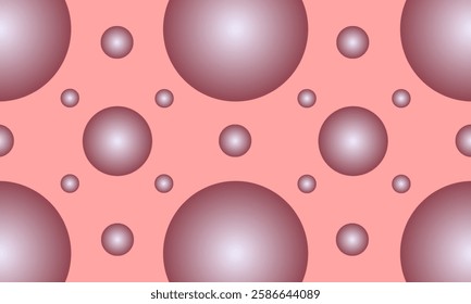 Bubbles of various sizes on a soft pink background. Subtle gradient effects and pearlescent sheen add a touch of elegance. Ideal for graphic design, templates, presentations, interiors and textiles.
