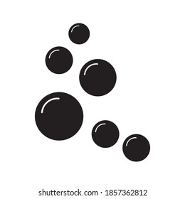 Bubbles vector icon on white background