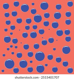 bubbles vector shapes in blue color