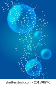 Bubbles and water