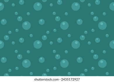 Bubbles and waves, water, underwater, air, bath, liquid. Seamless vector pattern for design and decoration. 