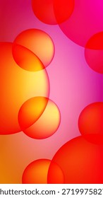 Bolhas com amarelo rosa gradiente malha abstrato fundo bom para papel de parede seu telefone