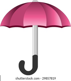 An bubbletop umbrella, in vector lines