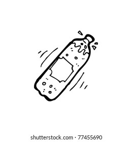 bubbling bottle of pop cartoon