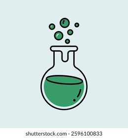 A bubbling chemical mixture reacting inside a laboratory container, creating foam, gas, and an energetic display of scientific experimentation