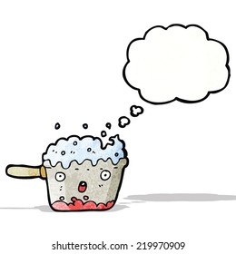 bubbling kitchen pan cartoon