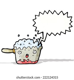 bubbling kitchen pan cartoon character