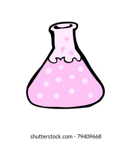 caricatura de poción de amor burbujeante