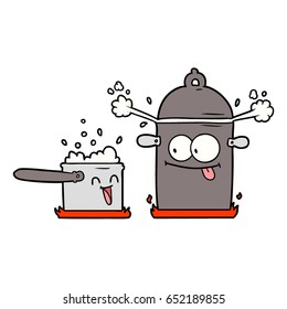 bubbling pans cartoon