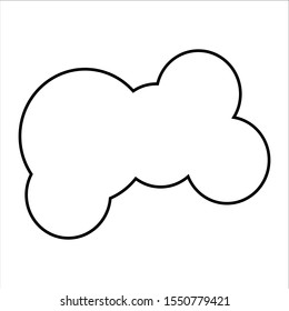 a bubbly cloud icon on a white background