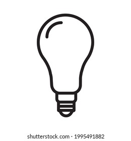 Icono Bubl.Ilustración vectorial, aislada en el fondo blanco. Concepto ideal con bombilla de luz de estilo plano.