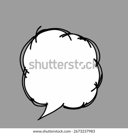 Buble Chat Cartoon Doodles Style