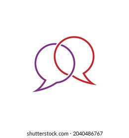 Buble chat icon Vector Illustration design Logo template