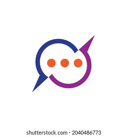 Buble chat icon Vector Illustration design Logo template