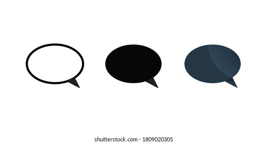 Buble chat icon vector sign isolated on white background illustration for graphic and web design. eps 10