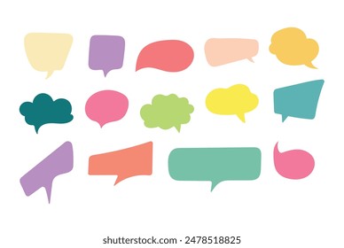 buble text doodle handrawing color vector illustration