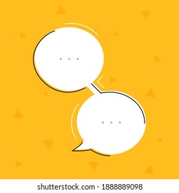 Ruhiges Textsymbol auf gelbem Hintergrund, Vektorgrafik, moderner Stil 