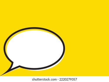 Buble text icon on yellow background vector illustration modern style illustration vector