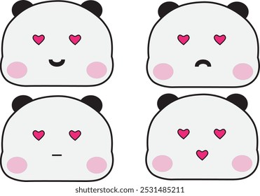 Bubu emoticon vector features a cute and expressive bear character, designed with a playful and friendly demeanor. 