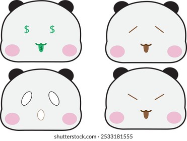 Bubu emoticon vector features a cute and expressive bear character, designed with a playful and friendly demeanor.