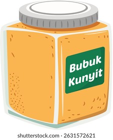 Bubuk Kunyit Jar Turmeric Powder Jar in a Stylish and Modern Design, Perfect for Culinary Use