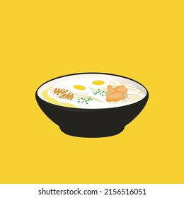 Bubur ayam indonesian traditional food for breakfast porridge 