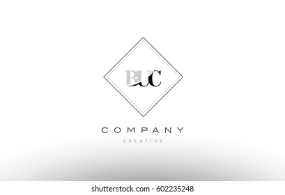 buc b u c retro vintage simple rhombus three 3 letter combination black white alphabet company logo line design vector icon template 