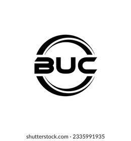 BUC letter logo design in illustration. Vector logo, calligraphy designs for logo, Poster, Invitation, etc.