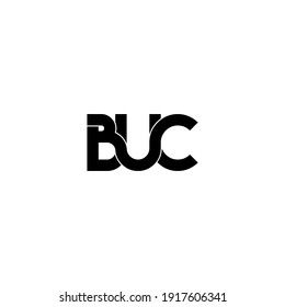 buc letter original monogram logo design