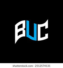 Diseño del logotipo de BUC, logotipo simple y moderno de BUC. Diseño de alfabeto lujoso BUC  