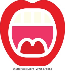 Buccal Cavity No Outline Vector Illustration