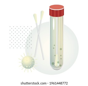 Buccal Swab - Buccal Smear Test Kit - Icon as eps 10 File.