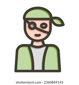 Buccaneer Vector Thick Line Filled Colors Icon For Personal And Commercial Use.
