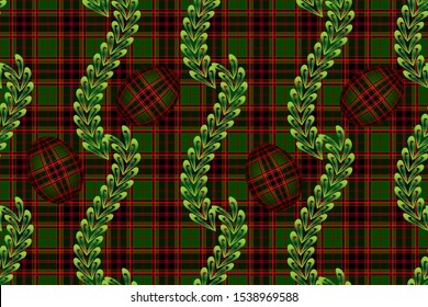 Buchan tartan pattern and coloring for Easter background