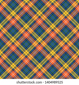 Buchanan Ancient Tartan. Diagonal cell, seamless pattern for fabric, kilts, skirts, plaids