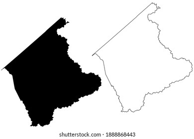 Buchanan County, Commonwealth of Virginia (U.S. county, United States of America, USA, U.S., US) map vector illustration, scribble sketch Buchanan map