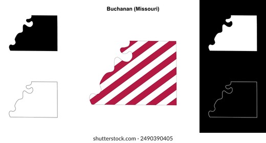 Buchanan County (Missouri) outline map set