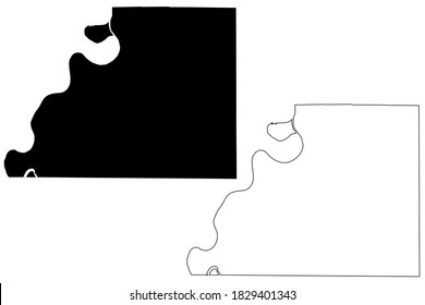 Buchanan County, Missouri (U.S. county, United States of America, USA, U.S., US) map vector illustration, scribble sketch Buchanan map