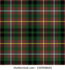 Buchanan's Hunting Tartan. Element for the seamless construction of a pattern for a traditional Scottish tartan of Buchanans clan, seamless pattern for fabric, kilts, skirts, plaids