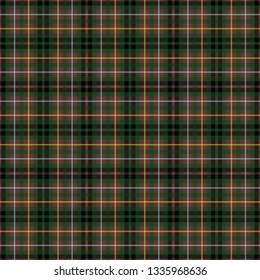 Buchanan's modern tartan. Seamless pattern of a traditional Scottish tartan of Buchanan's clan for fabric, kilts, skirts, plaids. 